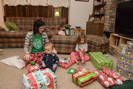 Christmas presents with Grandpa and Grandma Carriere3